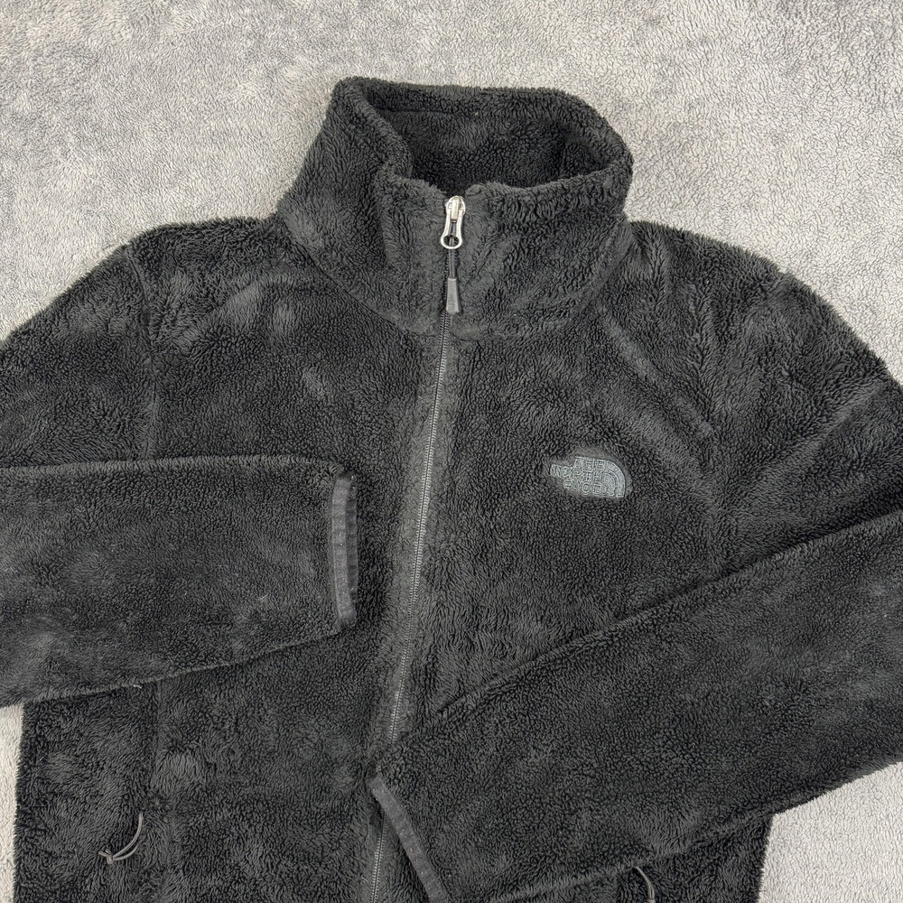 The North Face Osito 2 Fleece‎ Jacket Womens Medium Black Full Zip Teddy Fuzzy